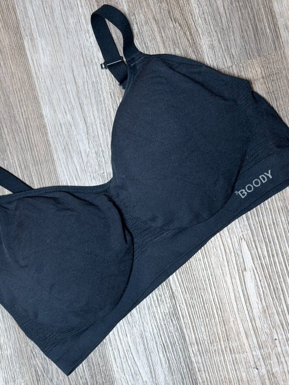 Boody Wireless Full Bust T-Shirt Bra, midnight, size XL